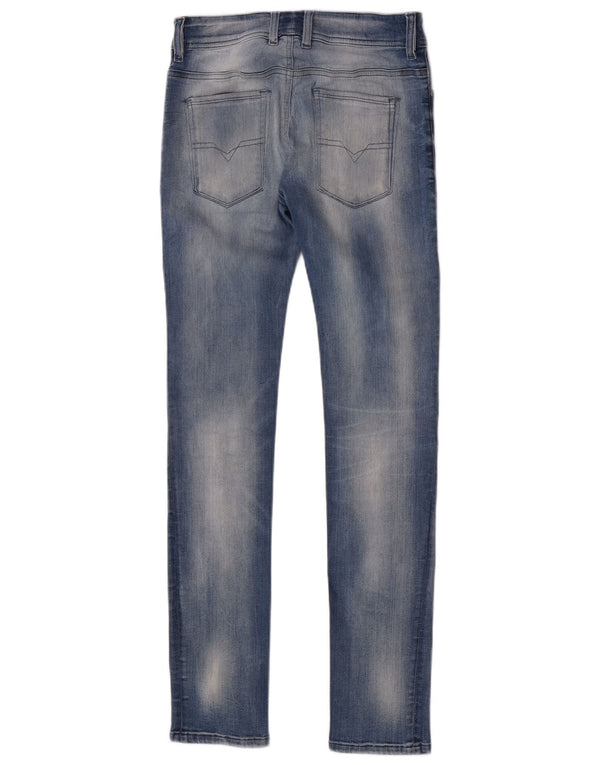 Diesel Ragazzi Sleenker Slim Skinny Jeans 15-16 anni W26 L30 Blu