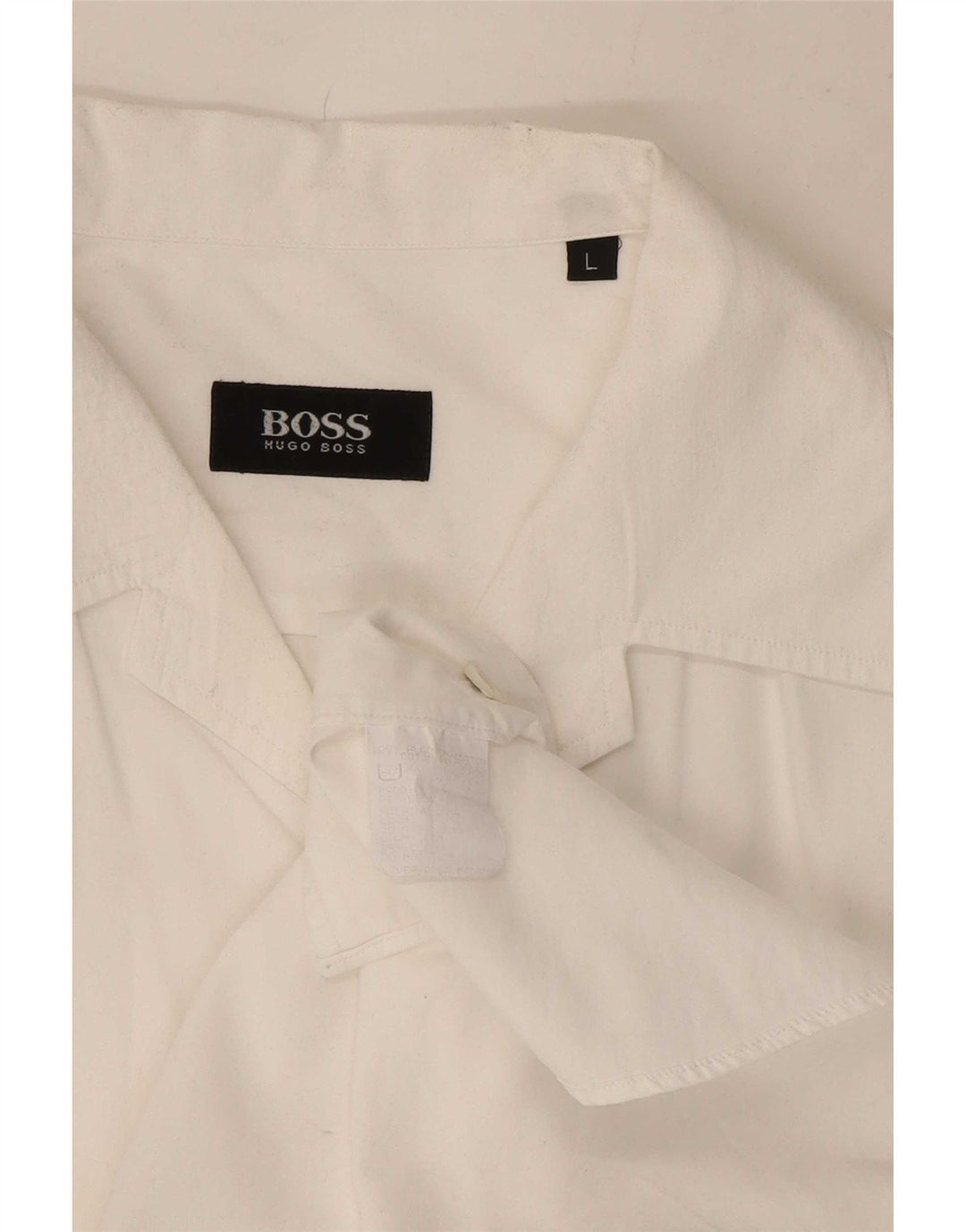 Camicia da uomo Hugo Boss Large in cotone bianco