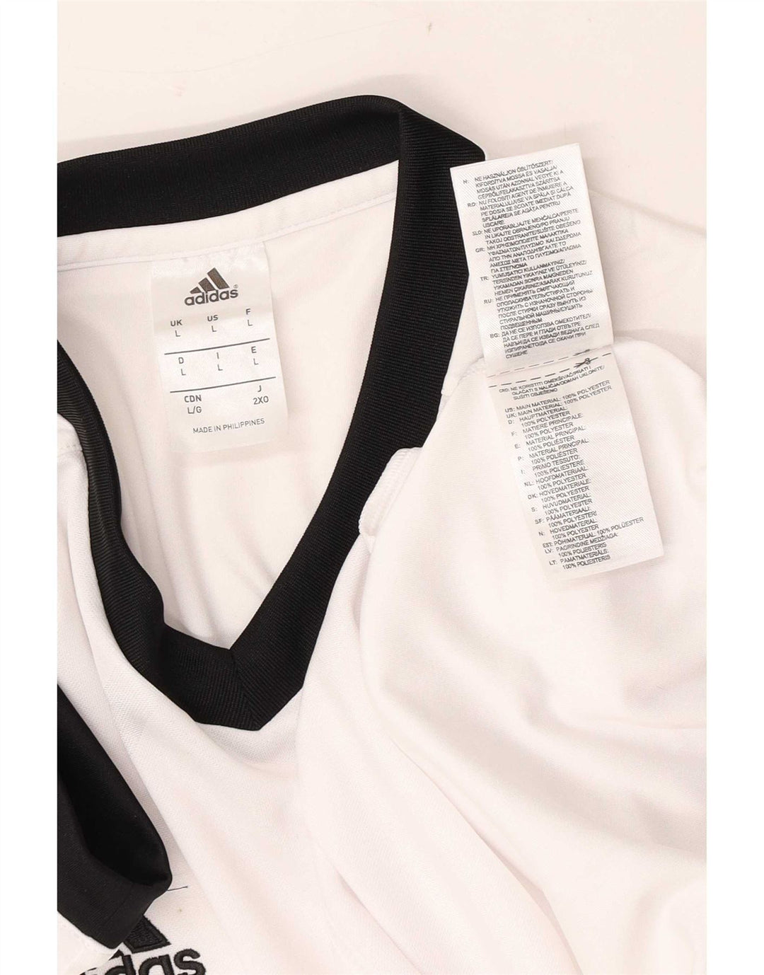 T-shirt Adidas Climalite da uomo, grande, in poliestere bianco
