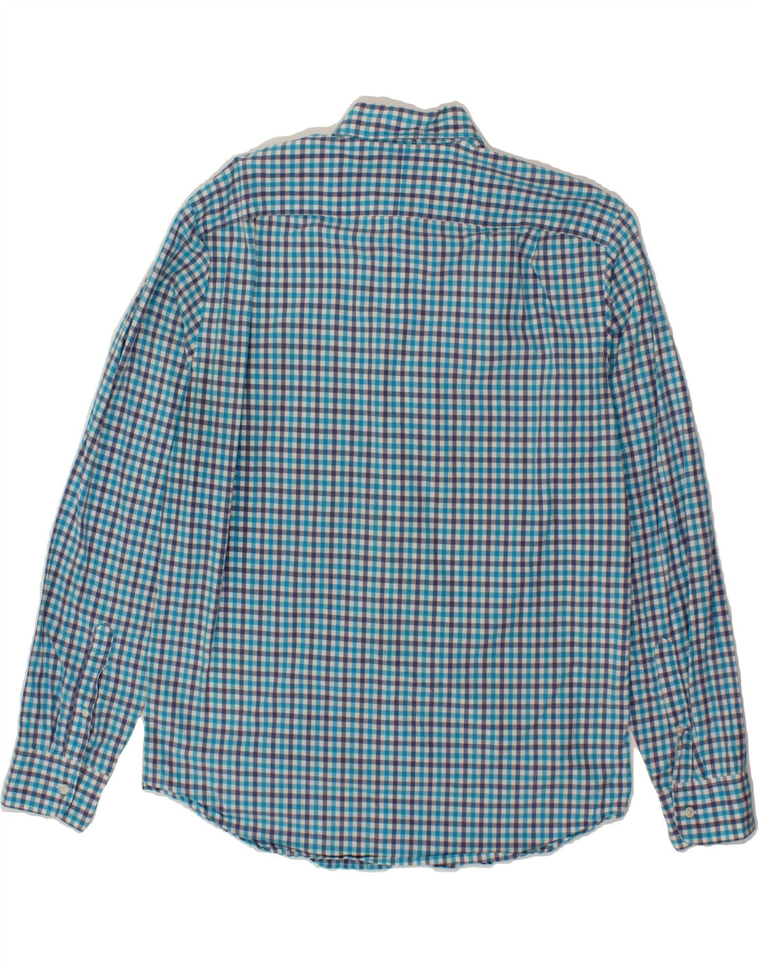 J. CREW Mens Classic Fit Shirt Large Blue Check Cotton Vintage J. Crew and Second-Hand J. Crew from Messina Hembry 