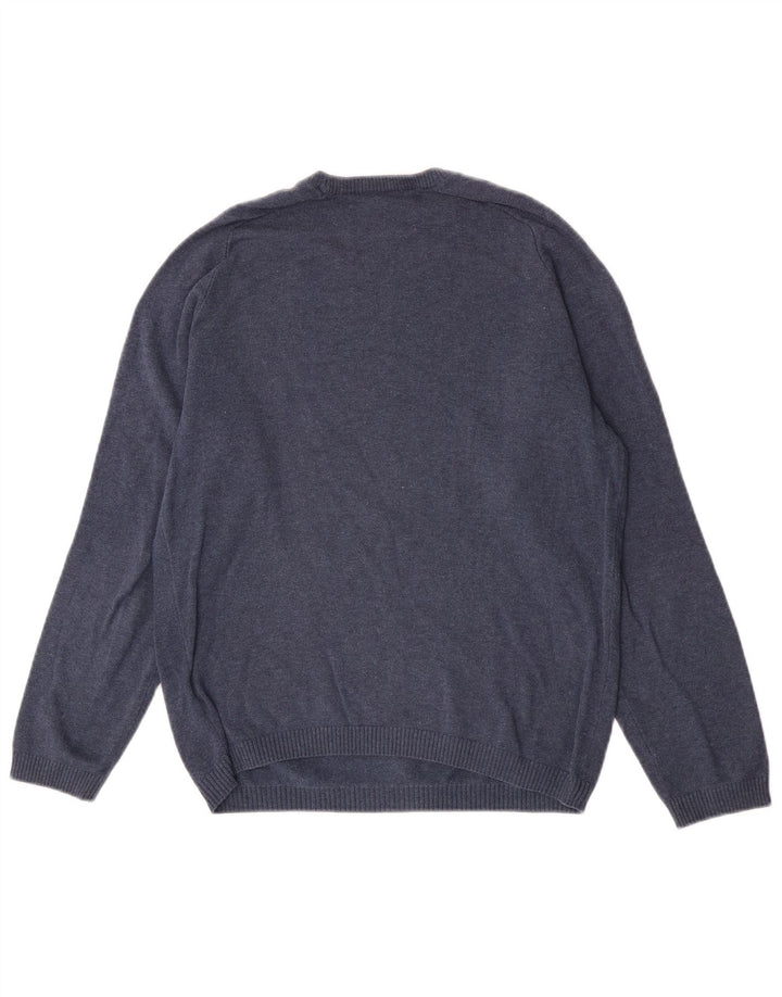 Maglione da uomo girocollo Penguin piccolo in cotone blu