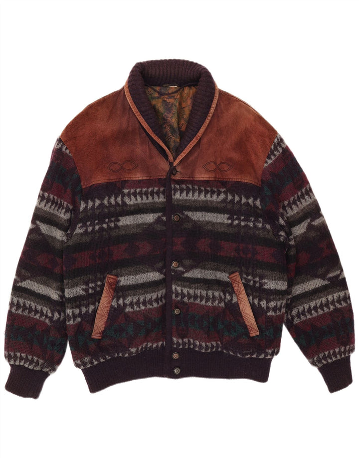 Giubbotto bomber in maglia da uomo C&A Fair Isle medio multicolore