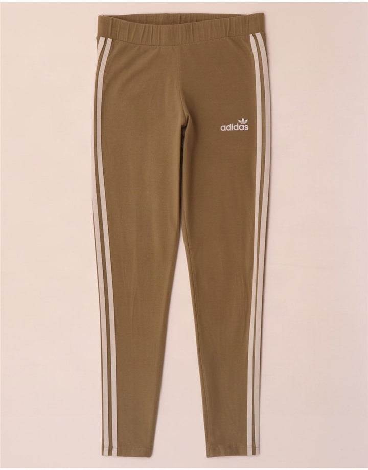 Leggings Adidas da donna UK 14 cotone kaki medio