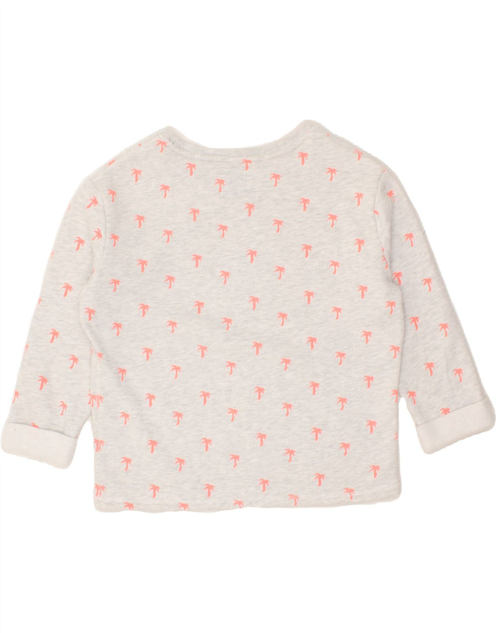 SUPERDRY Womens Oversized Graphic Top 3/4 Sleeve UK 6 XS White Spotted Vintage Superdry and Second-Hand Superdry from Messina Hembry 