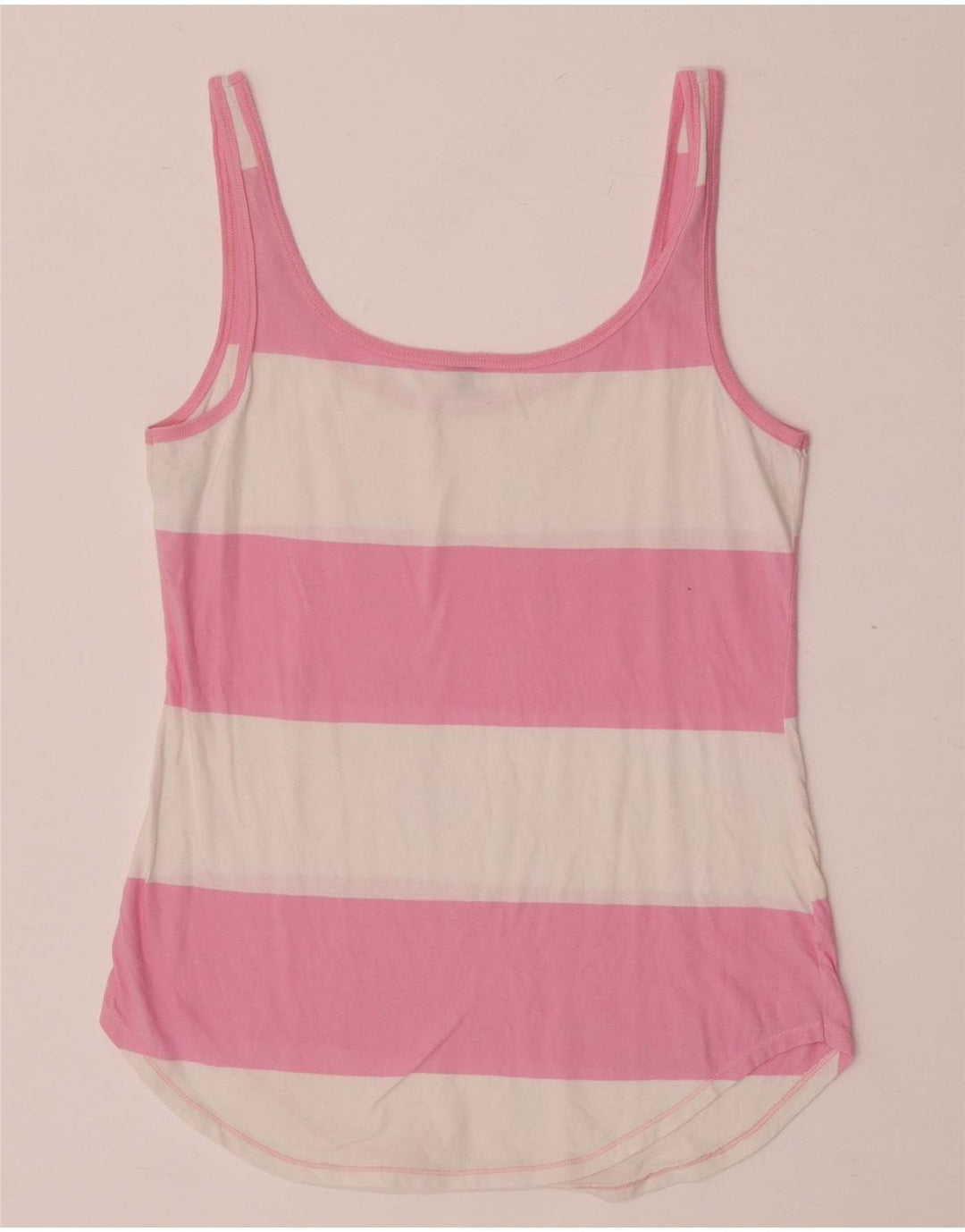 Canotta da donna Benetton UK 12 Cotone a righe rosa medio