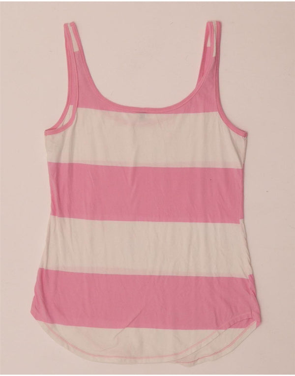 Canotta da donna Benetton UK 12 Cotone a righe rosa medio