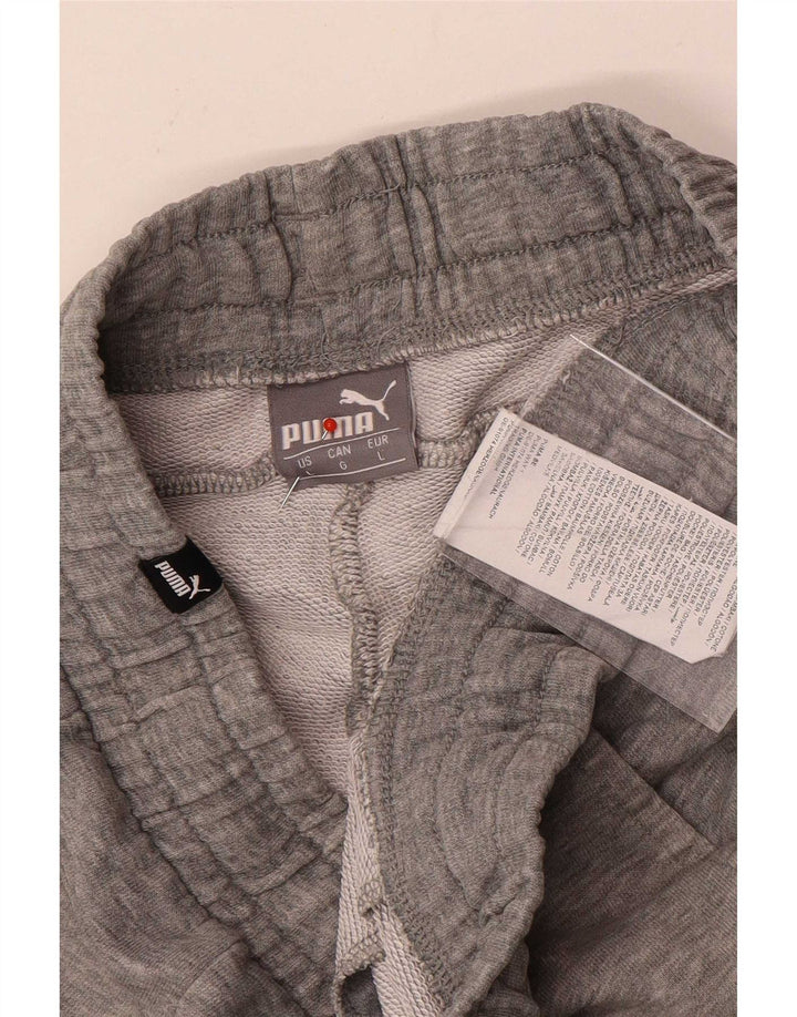 Pantaloncini sportivi da uomo Puma Large in cotone chiazzato grigio