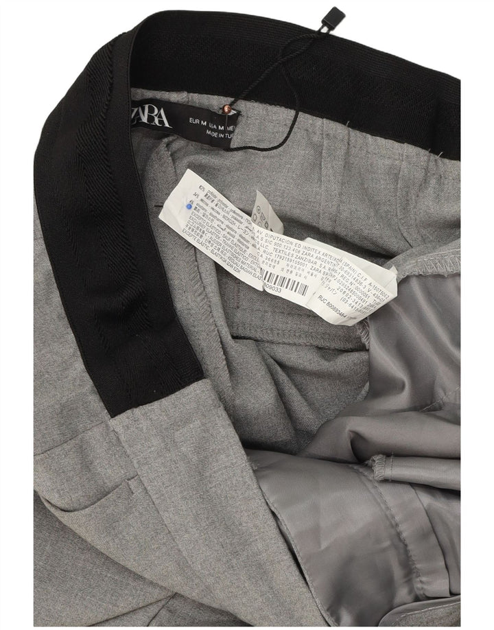 Pantaloni chino slim da donna Zara medi W30 L28 poliestere grigio
