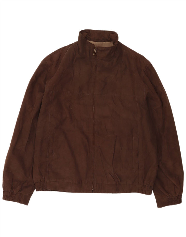 Giubbotto bomber da uomo Marks & Spencer UK 40 Large Marrone Poliestere