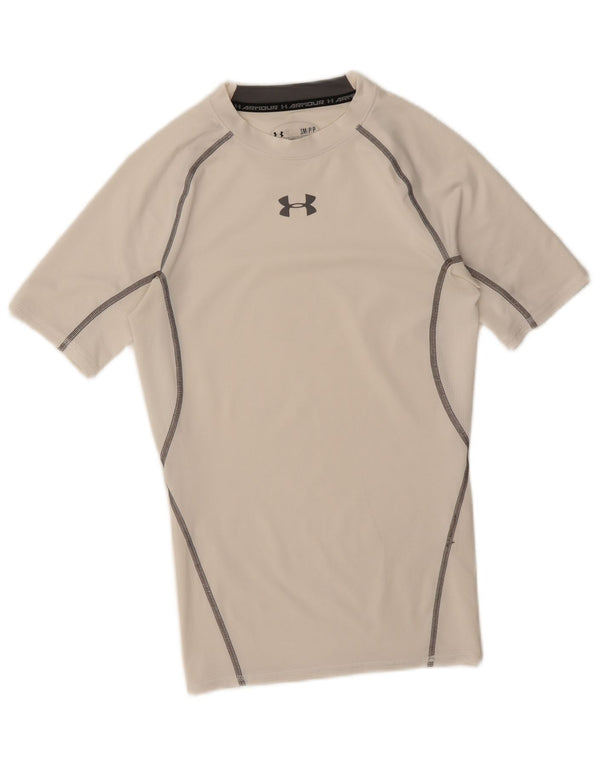 Maglietta grafica da uomo Under Armour Heat Gear Top piccola bianca