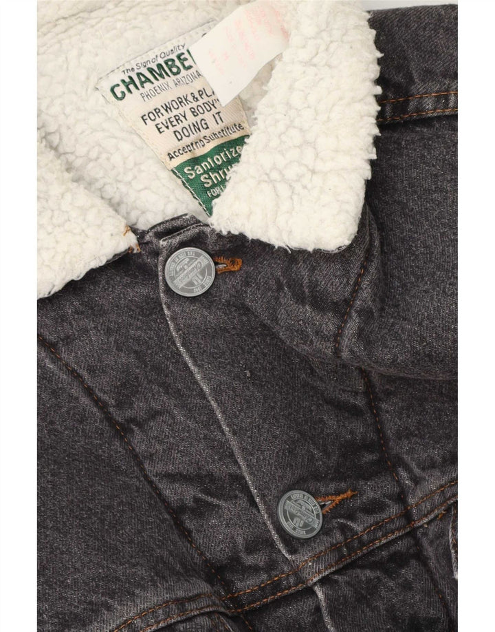 Giacca in denim Sherpa da uomo Chambers UK 38 Cotone grigio medio
