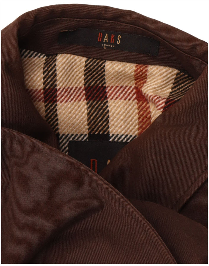 Cappotto DAKS Uomo IT 50 Large Marrone Cotone