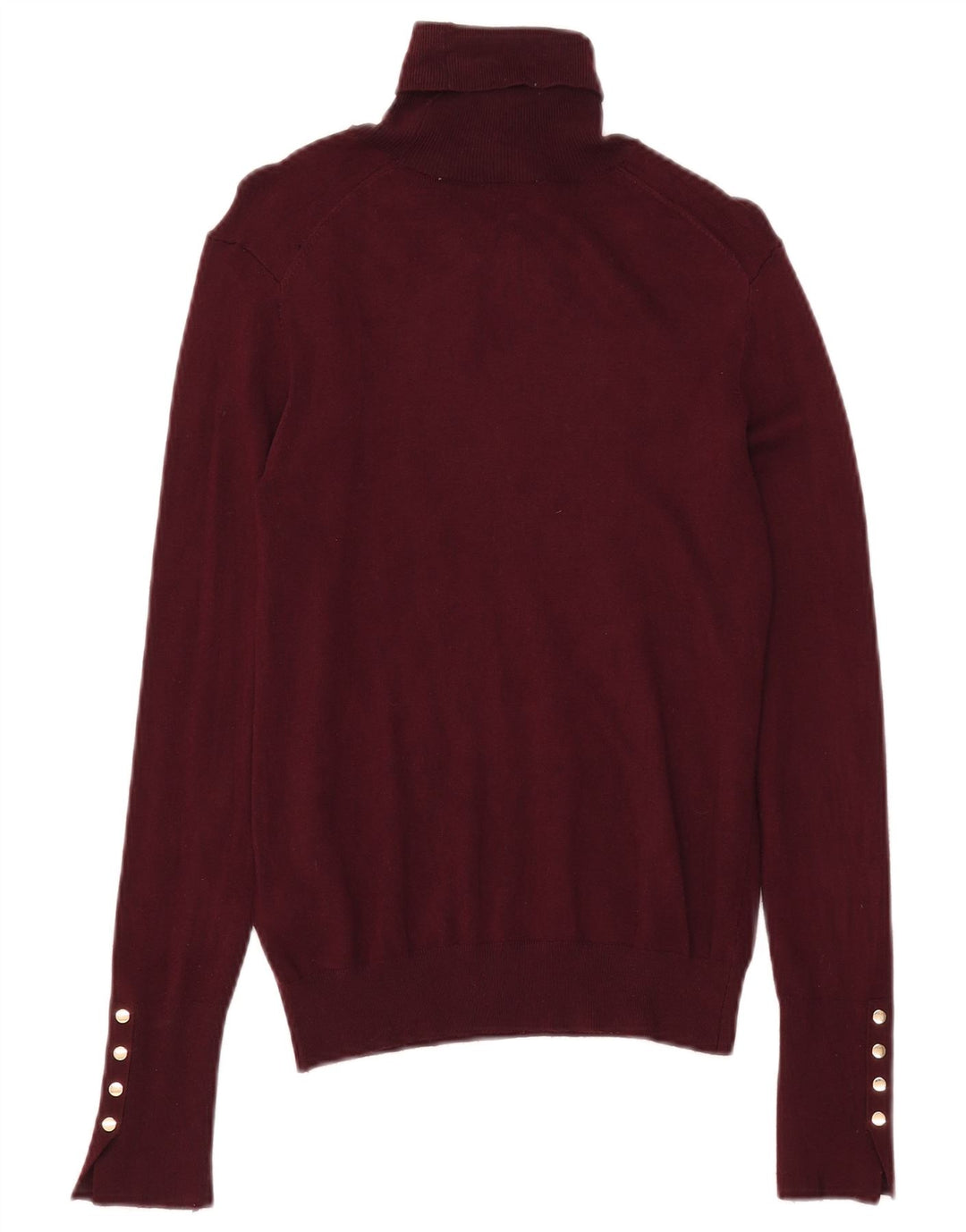 Maglione maglione a collo alto da donna Zara UK 12 Viscosa bordeaux medio