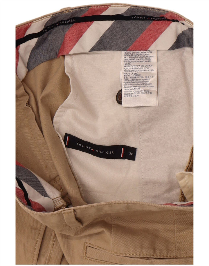 Pantaloncini chino da uomo Tommy Hilfiger W30 cotone beige medio