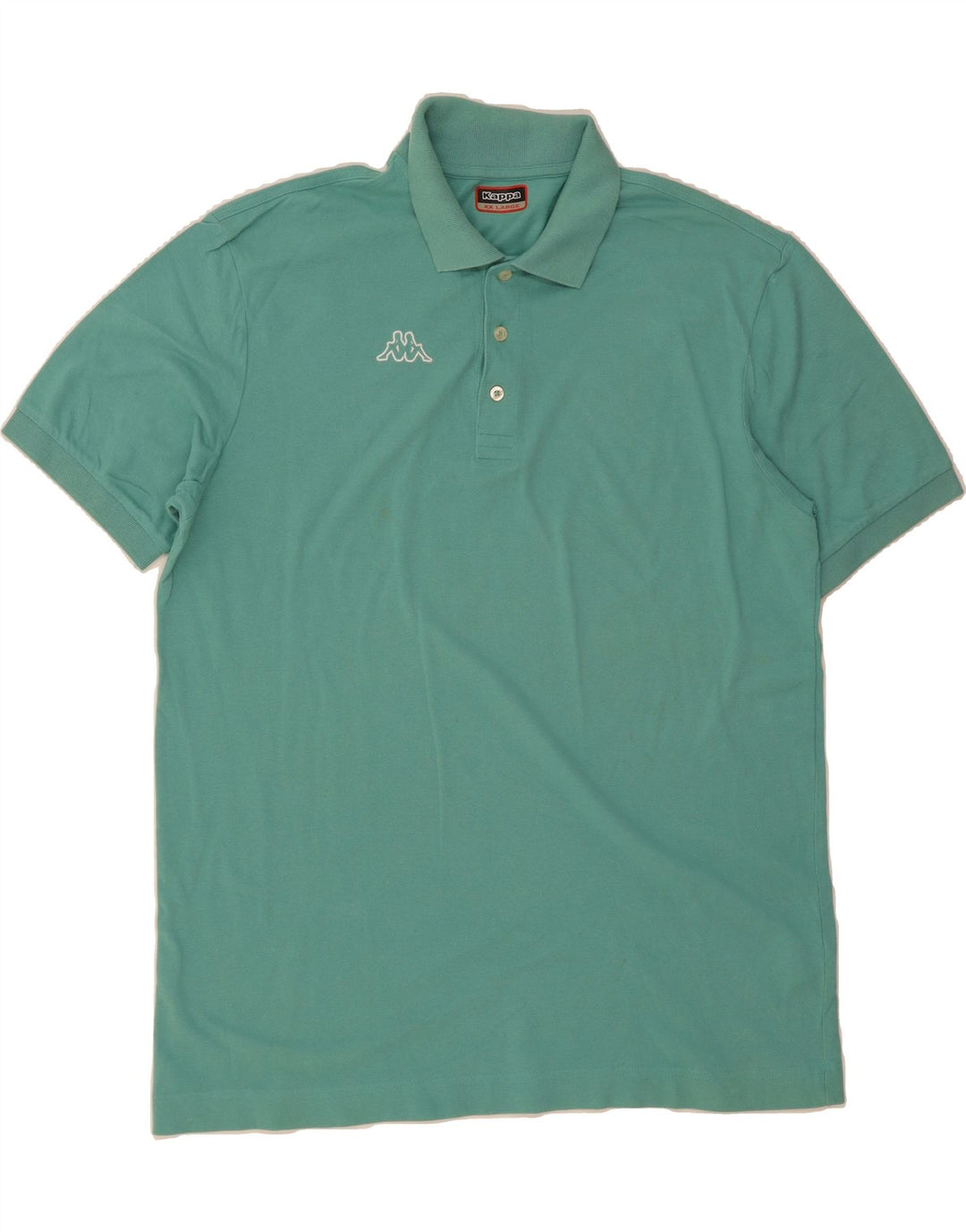 KAPPA Mens Polo Shirt 2XL Turquoise Cotton Vintage Kappa and Second-Hand Kappa from Messina Hembry 