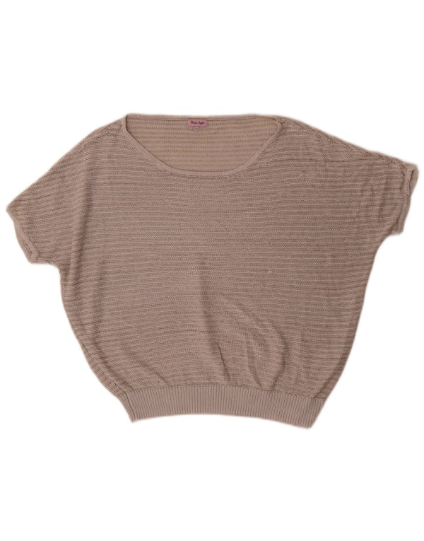 Maglione da donna con scollo a barca a maniche corte Phase Eight UK 12 Beige medio