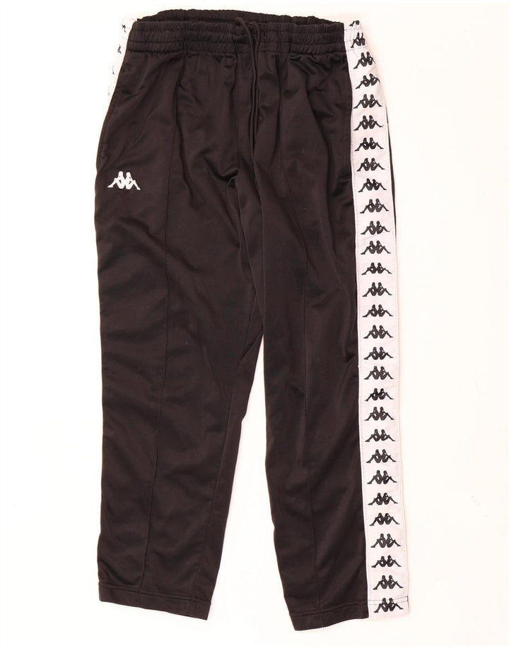 Pantaloni da tuta con grafica Kappa da uomo, poliestere color block medio nero