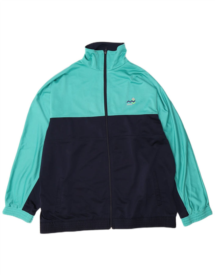 BRUGI Mens Tracksuit Top Jacket XL Turquoise Colourblock Polyester