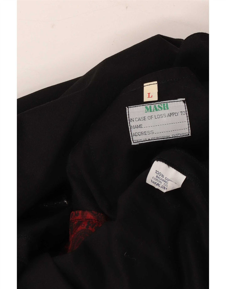 Giacca blazer da uomo a 2 bottoni Mash UK 40 grande cotone nero