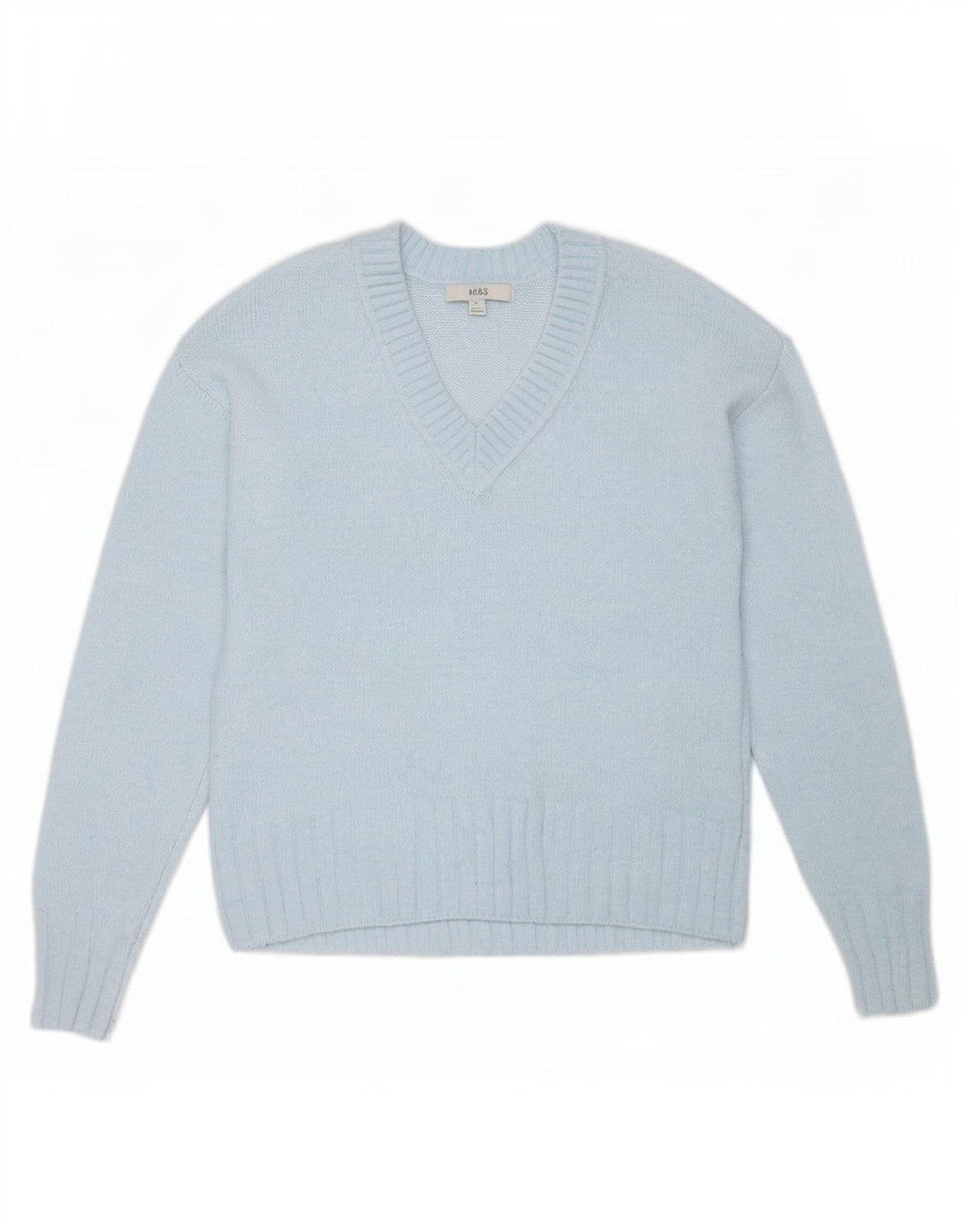 Maglione oversize con scollo a V da donna Marks & Spencer UK 6 XS Blu