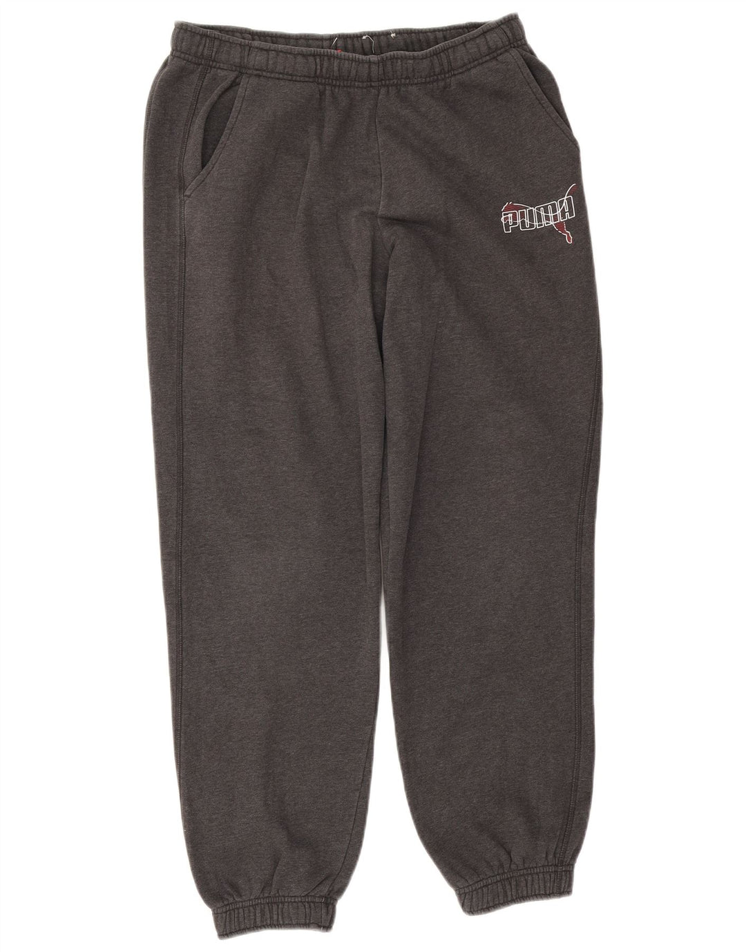 Pantaloni da tuta con grafica PUMA da uomo, pantaloni da jogging, grandi, in cotone grigio