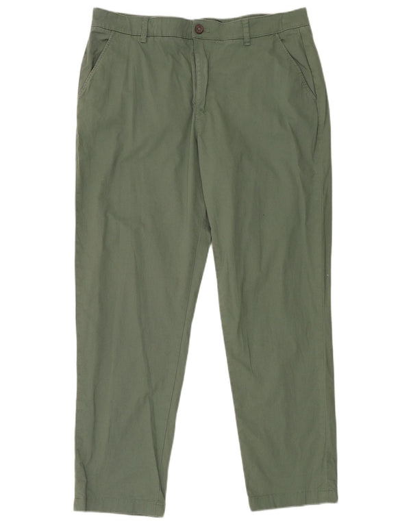 Crew Clothing Pantaloni chino affusolati da donna UK 16 Large W36 L30 Verde