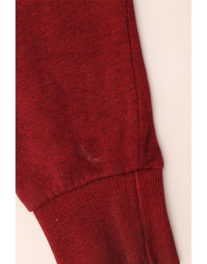 Felpa con cappuccio da uomo SUPERDRY XL in cotone screziato bordeaux