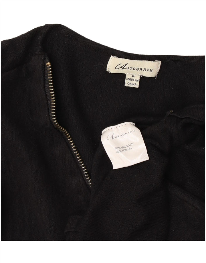 Marks & Spencer Maglione da donna con collo lungo e zip UK 10 Small Navy Bl