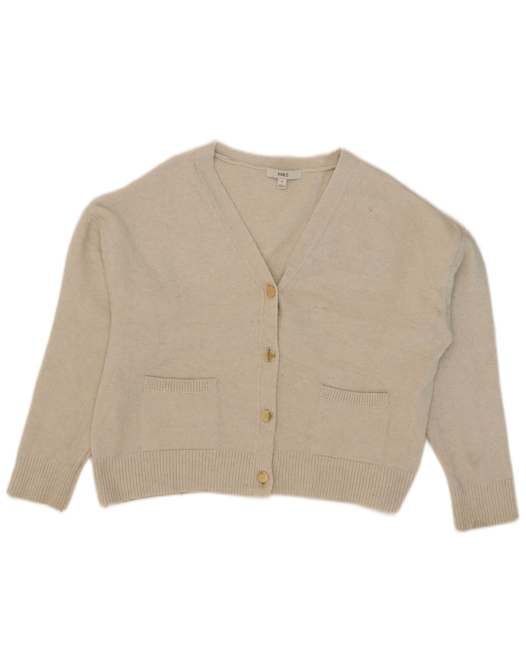 Maglione cardigan oversize da donna Marks & Spencer UK 14 Beige medio