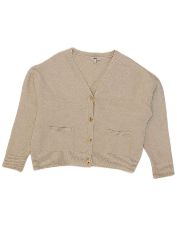 Maglione cardigan oversize da donna Marks & Spencer UK 14 Beige medio