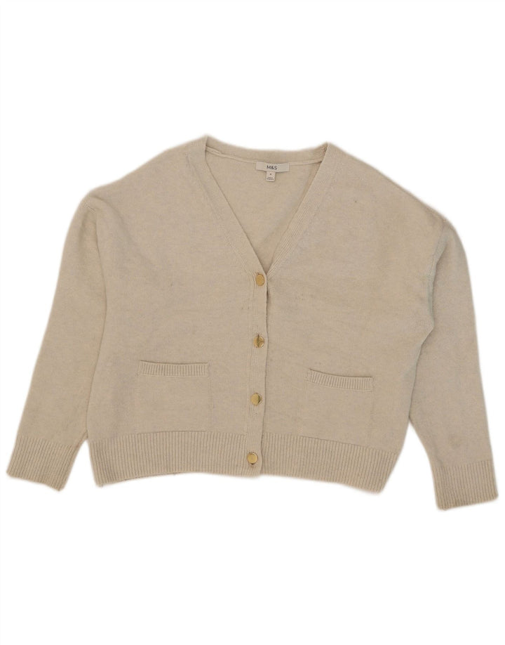 Maglione cardigan oversize da donna Marks & Spencer UK 14 Beige medio