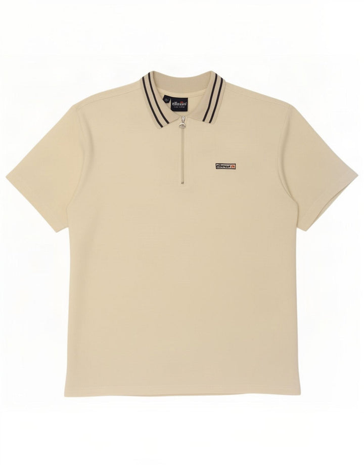 Polo da uomo Ellesse IT 52 Large in cotone bianco sporco