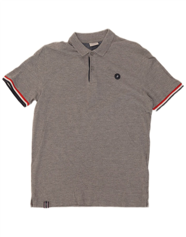 Polo da uomo JACK & JONES in cotone grigio medio