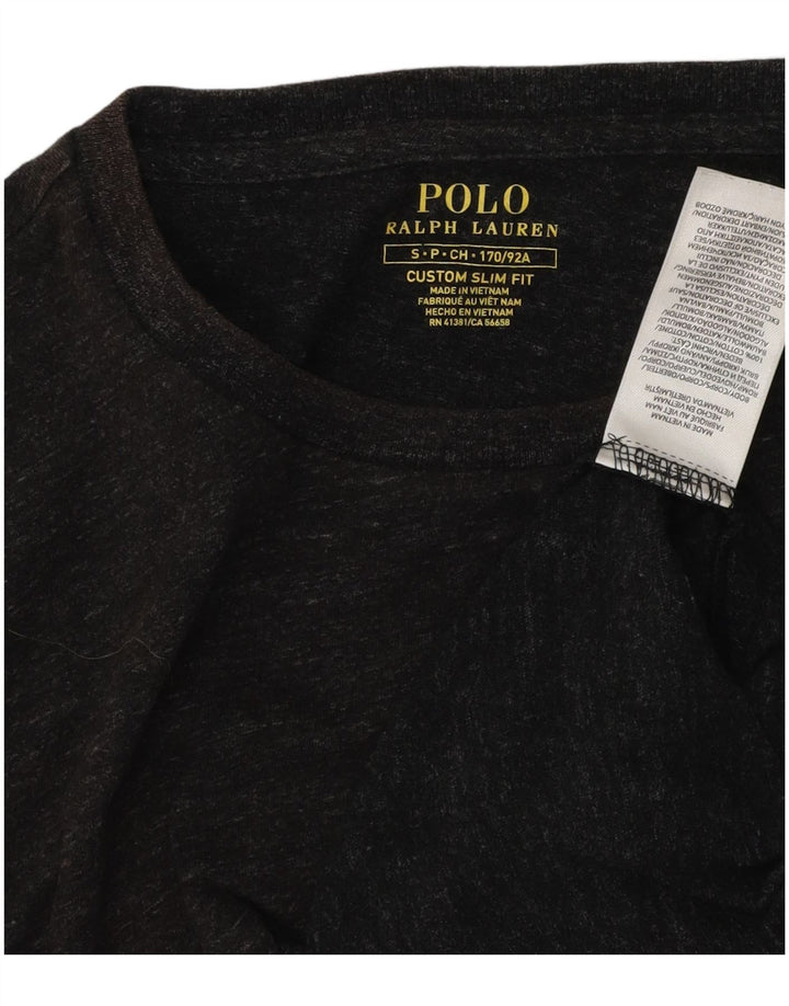 POLO RALPH LAUREN T-shirt da uomo slim fit personalizzata Top piccola grigia chiazzata