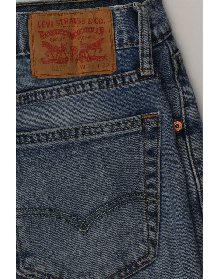 Levi's Uomo 527 Jeans Bootcut W32 L32 Cotone Blu