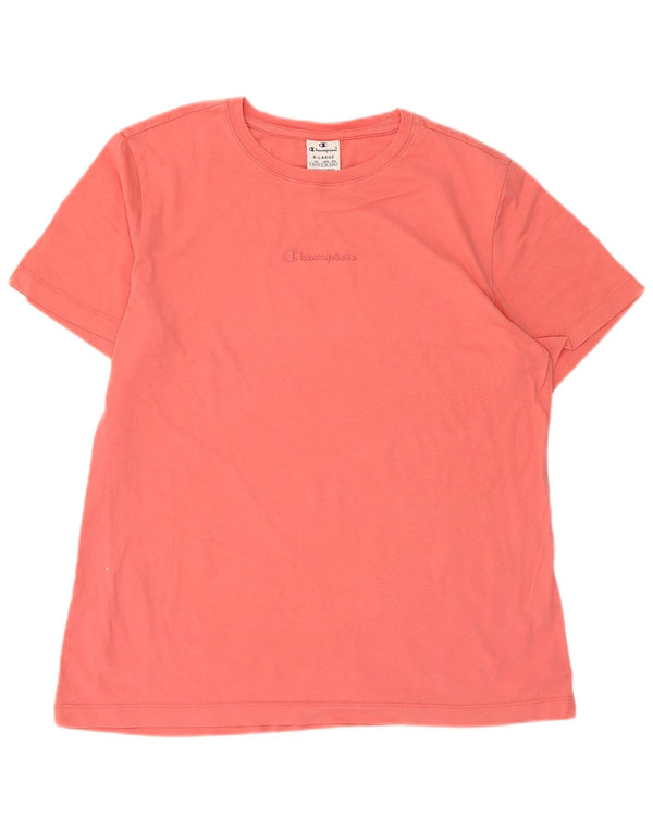 Champion Womens Graphic T-Shirt Top UK 18 XL Pink