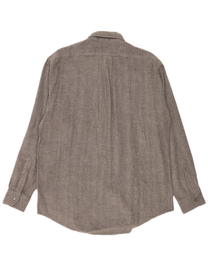 Camicia Trussardi Jeans Uomo Flanella XL Viscosa Spinata Grigia