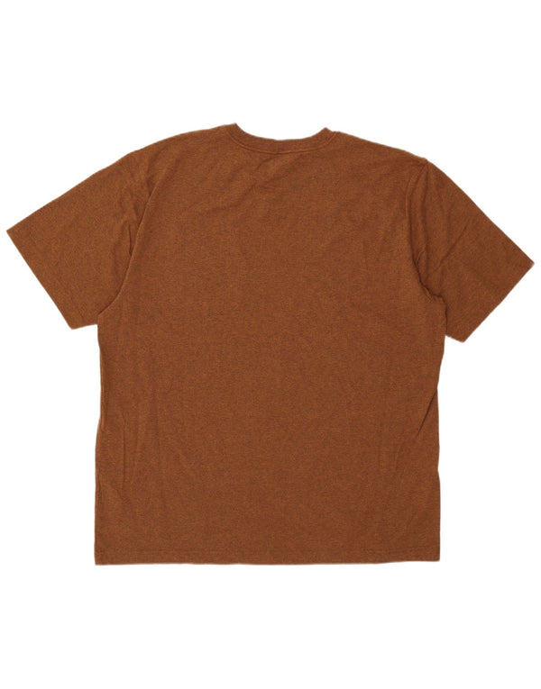 T-shirt Carhartt da uomo ampia e vestibilità larga, in cotone chiazzato marrone grande