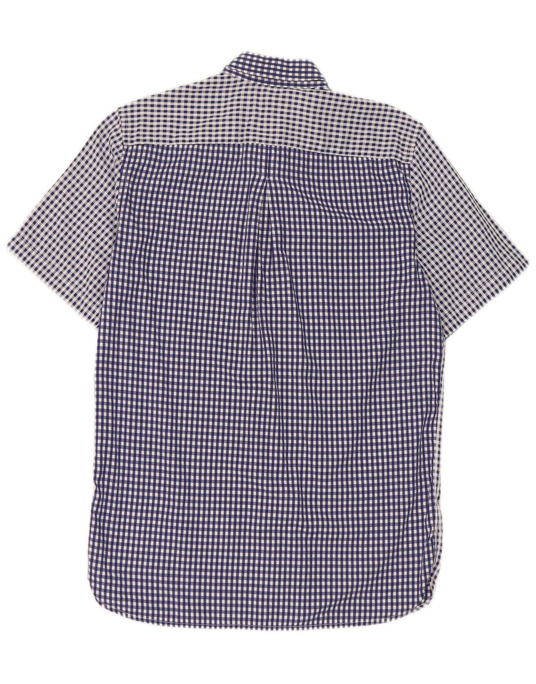 Camicia a maniche corte da uomo Fred Perry in cotone a quadri blu piccolo