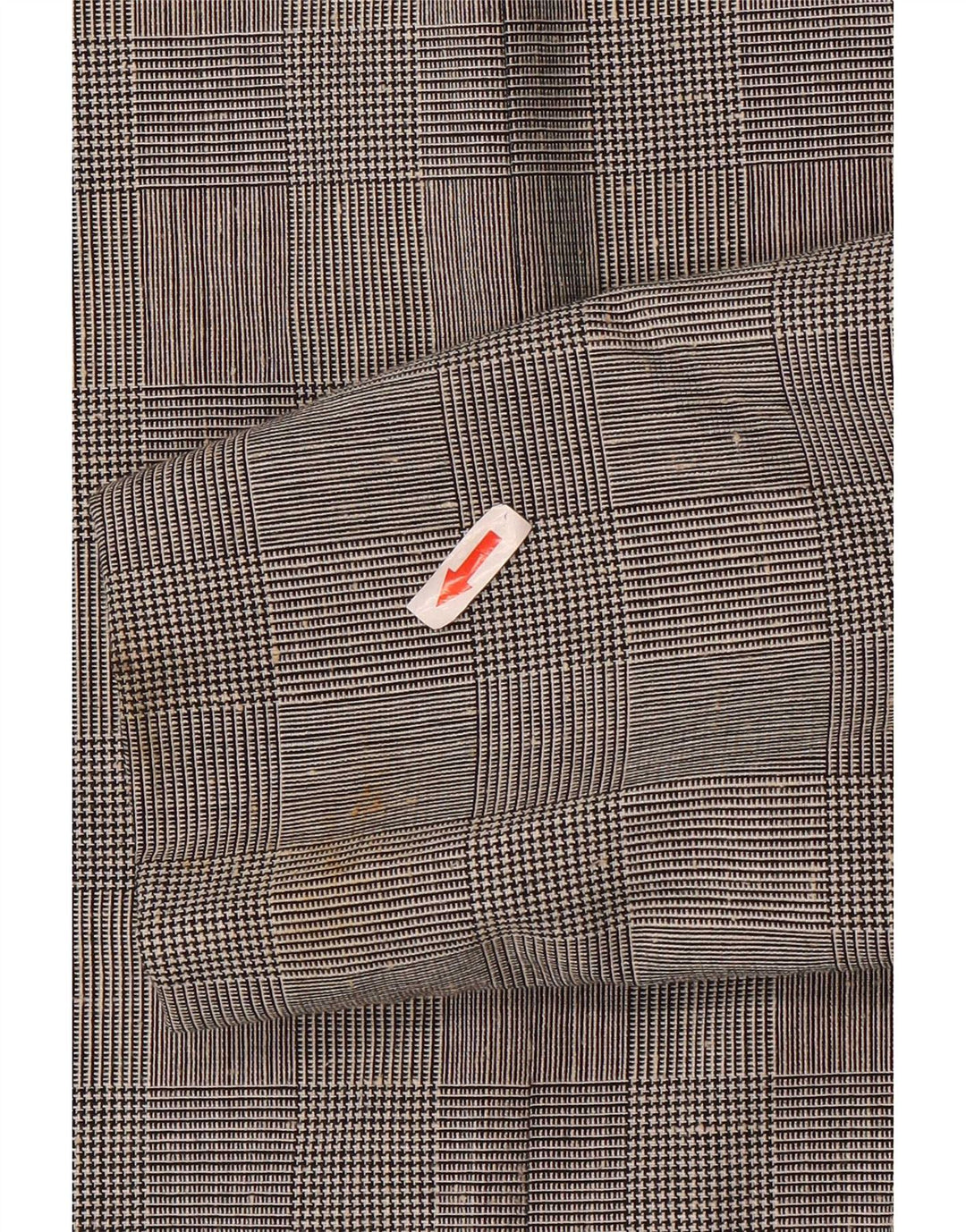 Giacca blazer a 6 bottoni da donna Mansfield UK 18 XL poliestere a quadri grigio