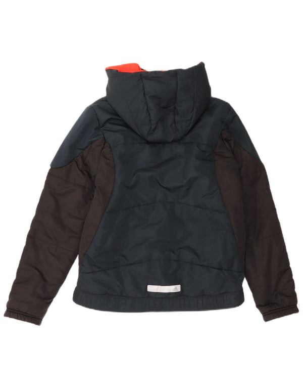 Giacca imbottita con cappuccio ADIDAS per ragazzi 13-14 anni Blu navy Colourblock