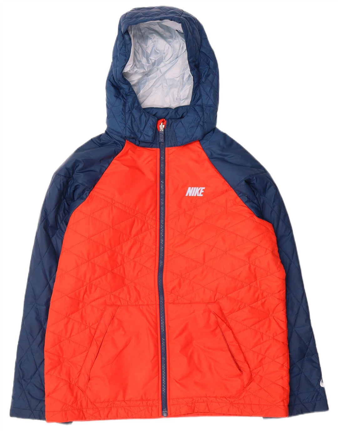 Giacca trapuntata con cappuccio Nike da ragazzo 13-14 anni XL Arancione Colourblock Poliestere