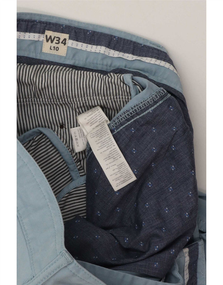Pantaloncini chino da uomo Fat Face W34 grande cotone maculato blu