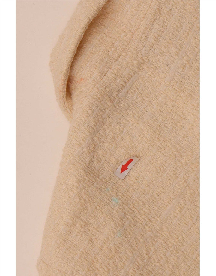 Giacca Bolero da donna Zara UK 10 piccola in cotone bianco sporco