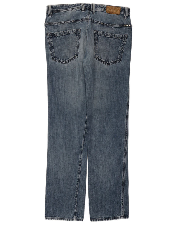 Jeans dritti da uomo Diesel W31 L32 in cotone blu