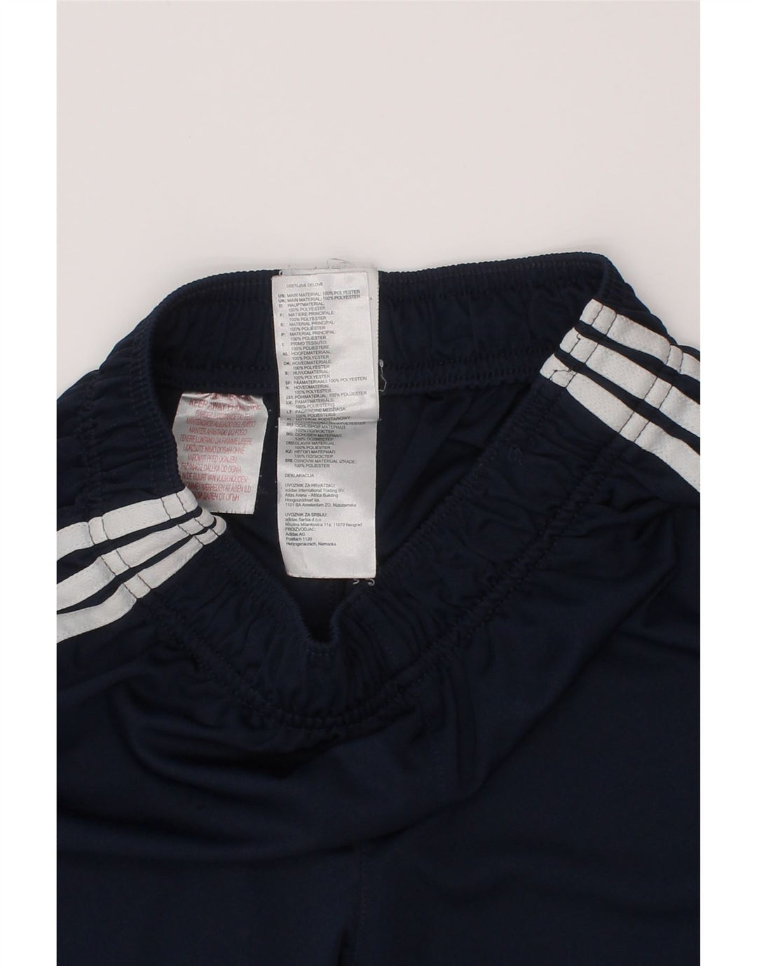 Pantaloncini sportivi Adidas da ragazzo 11-12 anni in poliestere blu navy