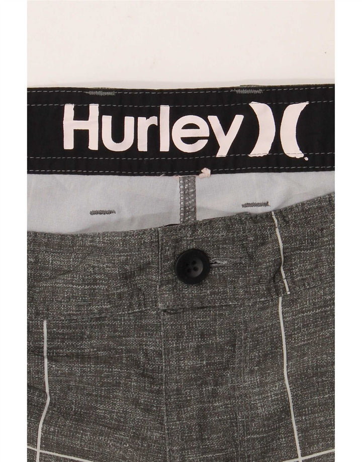Pantaloncini chino da uomo Hurley W34 grandi grigi geometrici