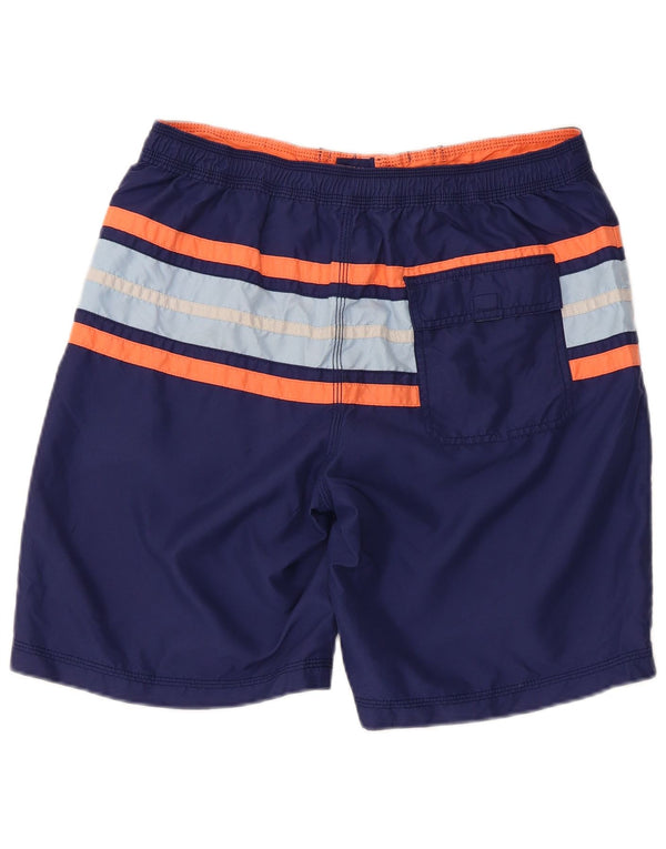 Pantaloncini da bagno da uomo Izod, poliestere color block medio blu navy