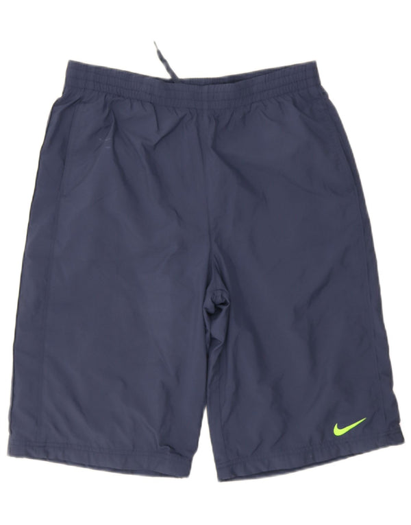 Nike Boys Graphic Sport Shorts 13-14 Years XL Navy Blue Polyester
