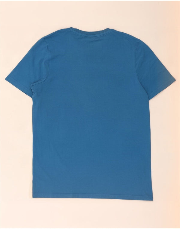 T-shirt grafica da uomo Jack & Jones Top in cotone color block blu medio